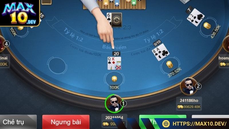 Quy luật tính điểm tại game bài xì dách MAX10